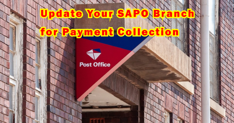 Update your SAPO Branch for Payment Collection 2024